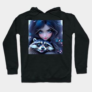 Fantasy Raccoon girl Hoodie